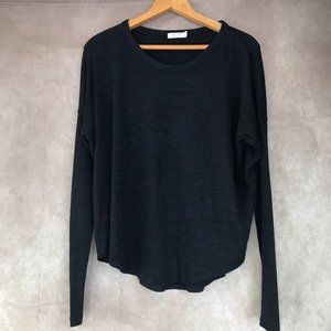 Rag & Bone Medium Navy Blue Heathered Oversized Pullover Top
